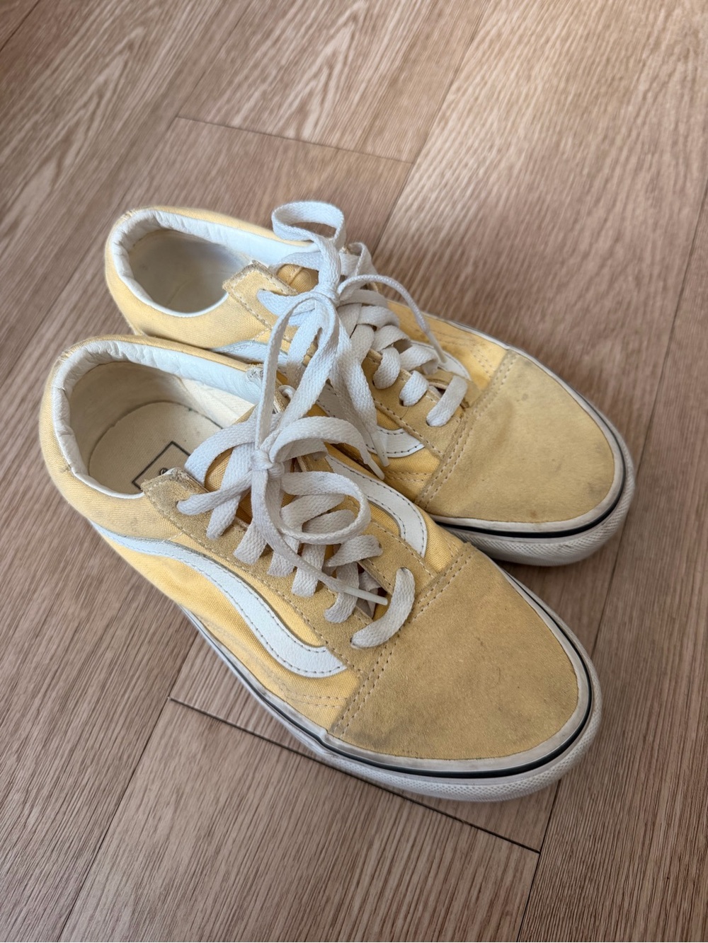 Old Skool Vans Suede Lace-Up Sneakers in Yellow
